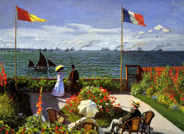 Terrasse à Sainte-Adresse.  Claude Monet