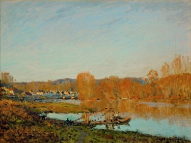   L'automne: Bords de la Seine près Bougival   Alfred Sisley